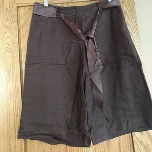 H & M linen gauchos/long dress shorts